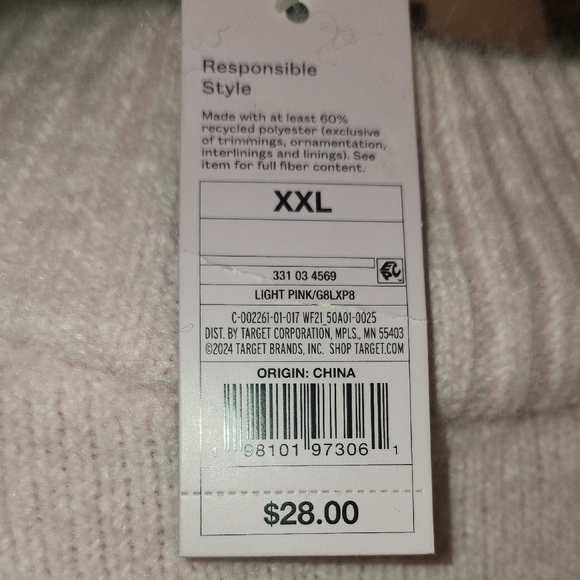 Wild Fable Light Pink V-Neck Sweater - Picture 4 of 8